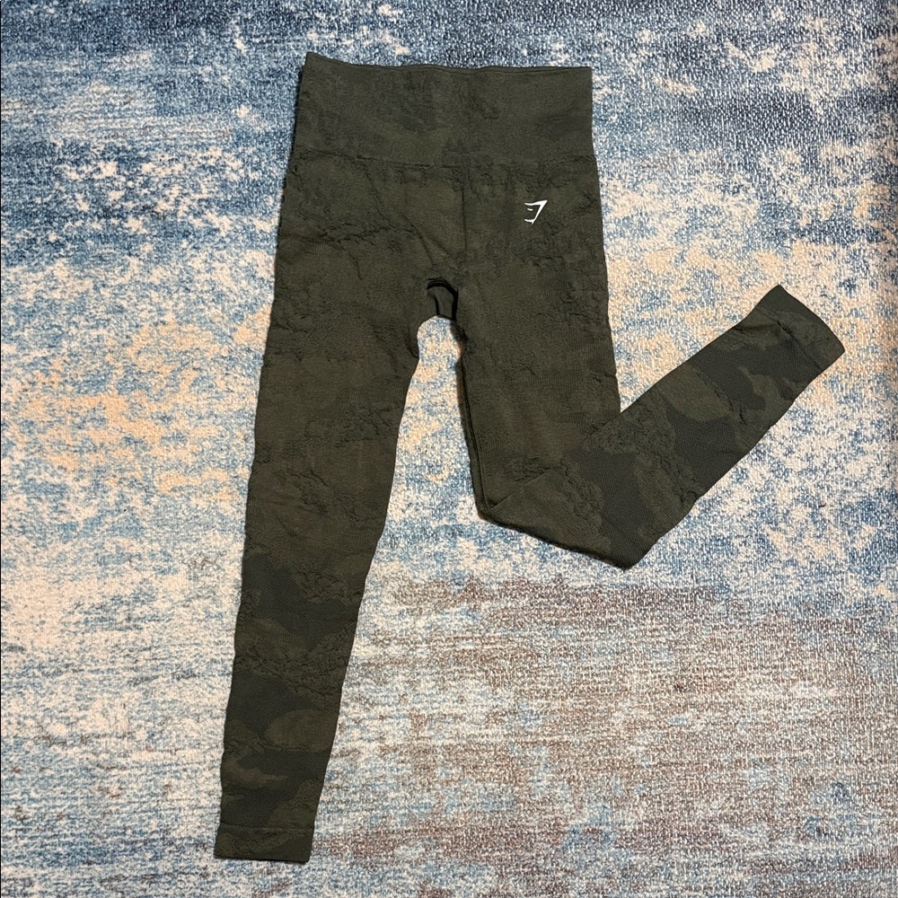 Gymshark Green Camouflage Leggings